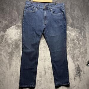 JACHS New York Jeans Mens 38x30 Blue Regular Straight Stretch Denim Casual